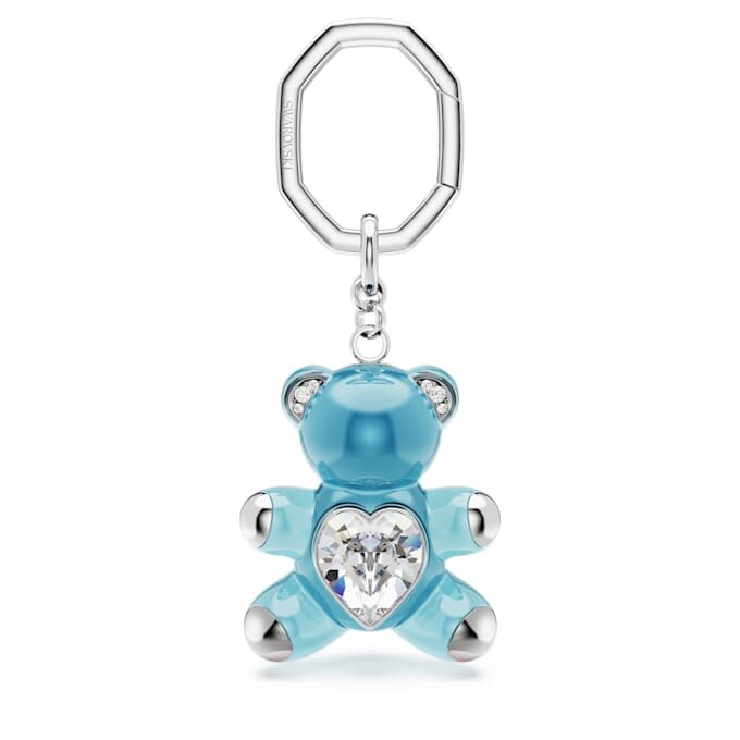 Teddy-sleutelhanger, blauw, gerhodineerd Teddy-sleutelhanger, blauw, gerhodineerd