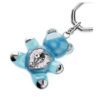 Teddy-sleutelhanger, blauw, gerhodineerd Teddy-sleutelhanger, blauw, gerhodineerd