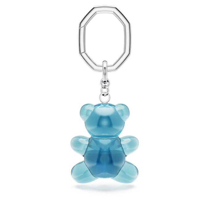 Teddy-sleutelhanger, blauw, gerhodineerd Teddy-sleutelhanger, blauw, gerhodineerd