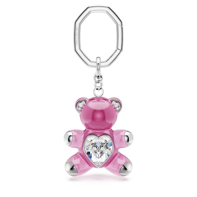 Teddy-sleutelhanger, roze, gerhodineerd Teddy-sleutelhanger, roze, gerhodineerd