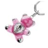 Teddy-sleutelhanger, roze, gerhodineerd Teddy-sleutelhanger, roze, gerhodineerd