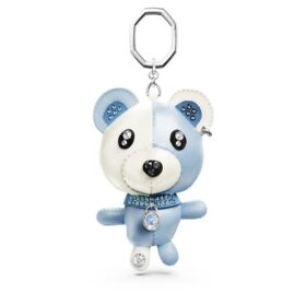 Teddy-tasbedeltje, blauw, gerhodineerd