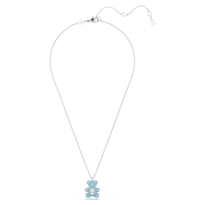 Teddybeer-hanger, blauw, gerhodineerd Teddybeer-hanger, blauw, gerhodineerd