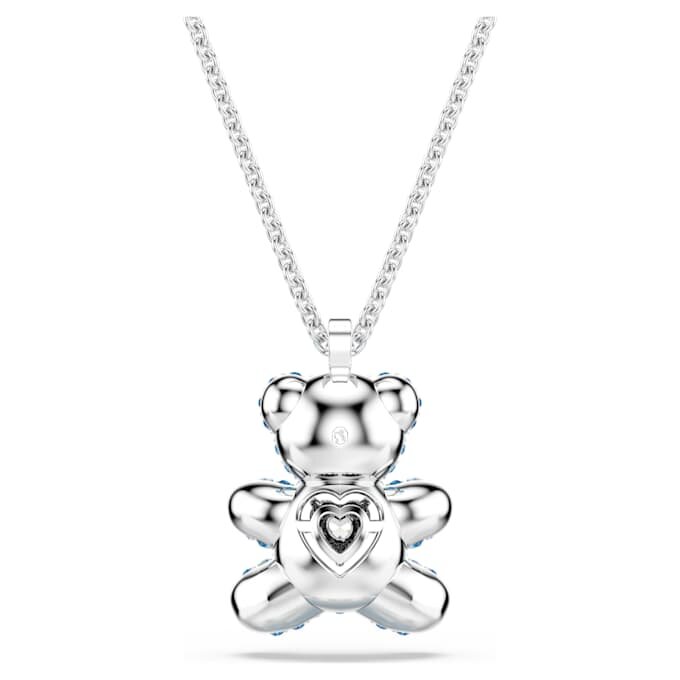 Teddybeer-hanger, blauw, gerhodineerd Teddybeer-hanger, blauw, gerhodineerd