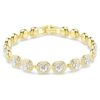 Una Angelic-armband, ronde slijpvorm, pavé, medium, wit, verguld in goudkleur Una Angelic-armband, ronde slijpvorm, pavé, medium, wit, verguld in goudkleur