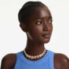 Una Angelic Choker, ronde slijpvorm, karamelkleurig, verguld in goudtint Una Angelic Choker, ronde slijpvorm, karamelkleurig, verguld in goudtint