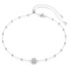 Una Angelic hanger met ronde slijpvorm, dubbelzijdige motieven, wit, gerhodineerd