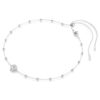 Una Angelic hanger met ronde slijpvorm, dubbelzijdige motieven, wit, gerhodineerd