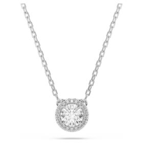 Una Angelic hanger, ronde slijpvorm, pavé, wit, gerhodineerd