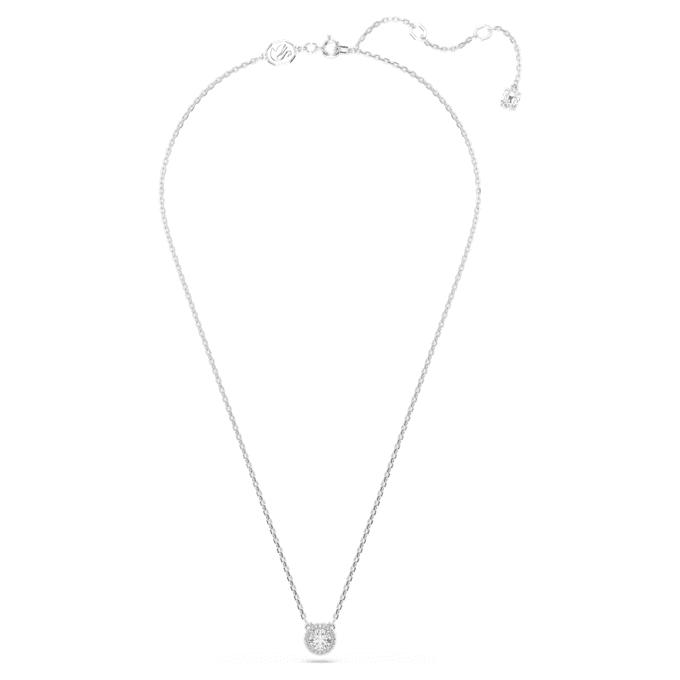 Una Angelic hanger, ronde slijpvorm, pavé, wit, gerhodineerd Una Angelic hanger, ronde slijpvorm, pavé, wit, gerhodineerd