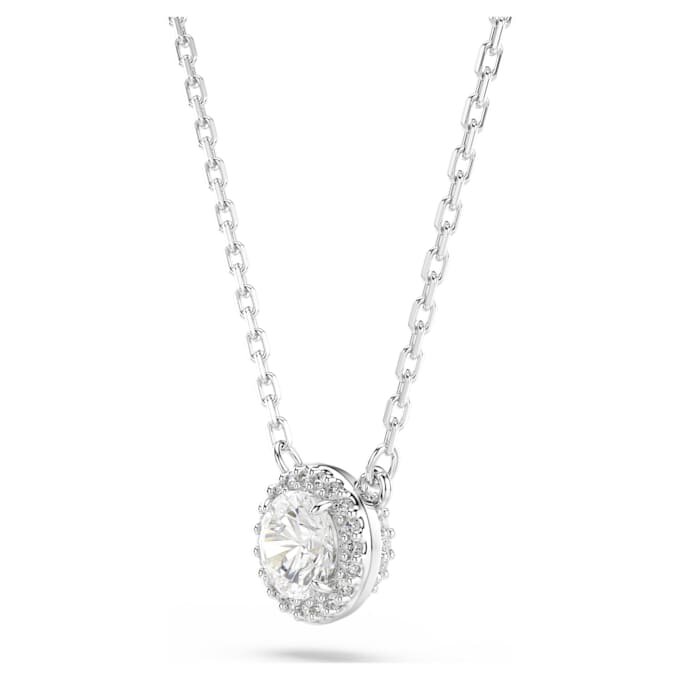 Una Angelic hanger, ronde slijpvorm, pavé, wit, gerhodineerd Una Angelic hanger, ronde slijpvorm, pavé, wit, gerhodineerd