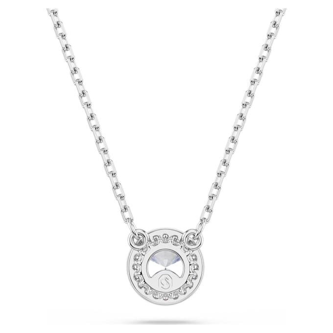 Una Angelic hanger, ronde slijpvorm, pavé, wit, gerhodineerd Una Angelic hanger, ronde slijpvorm, pavé, wit, gerhodineerd