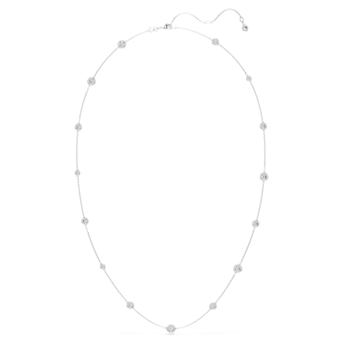 Una Angelic ketting met ronde motieven, wit, gerhodineerd Una Angelic ketting met ronde motieven, wit, gerhodineerd