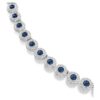 Una Angelic-ketting met ronde slijpvorm, blauw, gerhodineerd Una Angelic-ketting met ronde slijpvorm, blauw, gerhodineerd
