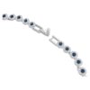 Una Angelic-ketting met ronde slijpvorm, blauw, gerhodineerd Una Angelic-ketting met ronde slijpvorm, blauw, gerhodineerd