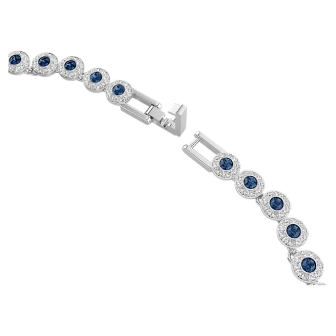 Una Angelic-ketting met ronde slijpvorm, blauw, gerhodineerd Una Angelic-ketting met ronde slijpvorm, blauw, gerhodineerd