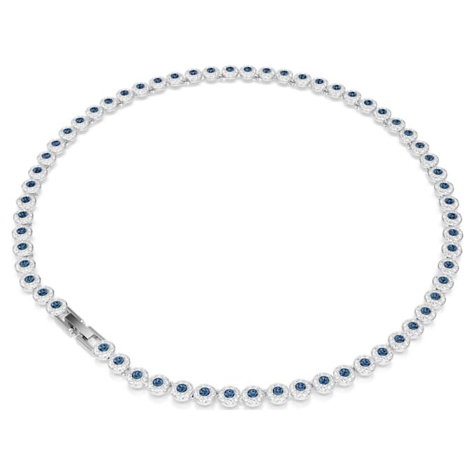 Una Angelic-ketting met ronde slijpvorm, blauw, gerhodineerd Una Angelic-ketting met ronde slijpvorm, blauw, gerhodineerd