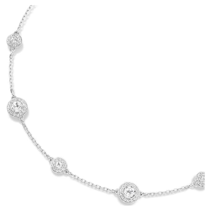 Una Angelic-ketting met ronde slijpvorm, dubbelzijdige motieven, wit, gerhodineerd Una Angelic-ketting met ronde slijpvorm, dubbelzijdige motieven, wit, gerhodineerd