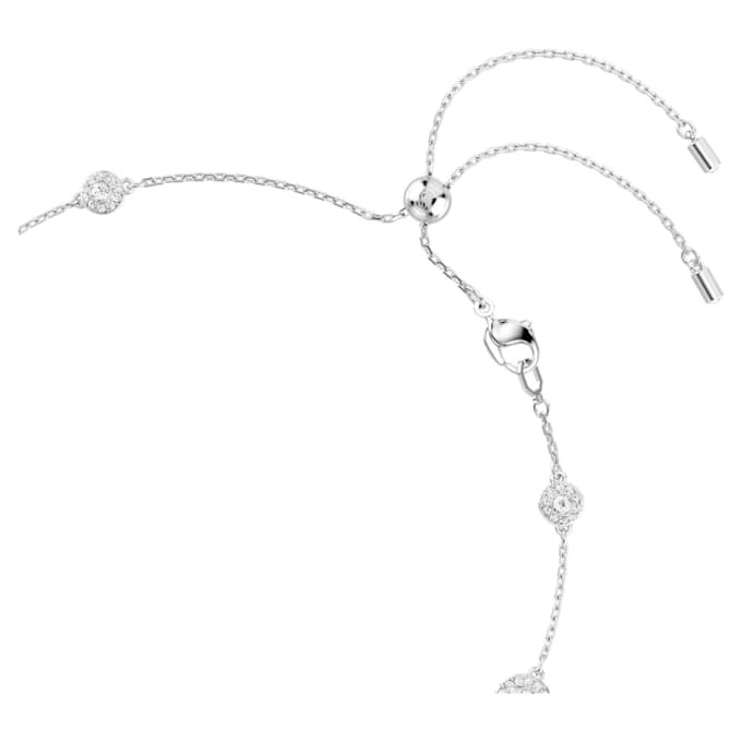 Una Angelic-ketting met ronde slijpvorm, dubbelzijdige motieven, wit, gerhodineerd Una Angelic-ketting met ronde slijpvorm, dubbelzijdige motieven, wit, gerhodineerd