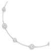 Una Angelic-ketting met ronde slijpvorm, dubbelzijdige motieven, wit, gerhodineerd Una Angelic-ketting met ronde slijpvorm, dubbelzijdige motieven, wit, gerhodineerd