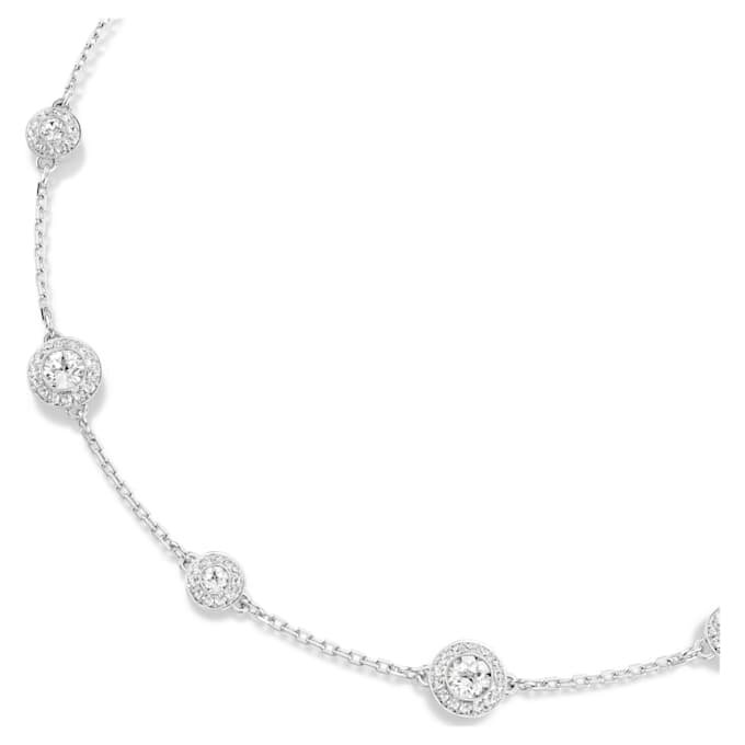 Una Angelic-ketting met ronde slijpvorm, dubbelzijdige motieven, wit, gerhodineerd Una Angelic-ketting met ronde slijpvorm, dubbelzijdige motieven, wit, gerhodineerd