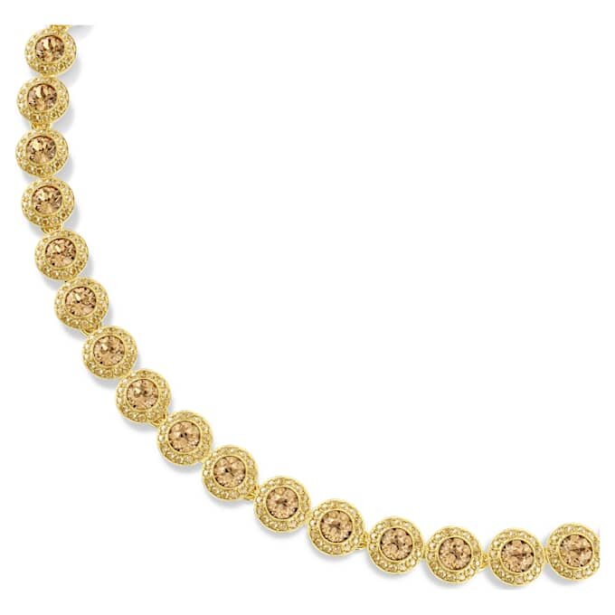 Una Angelic-ketting, ronde slijpvorm, karamel, verguld Una Angelic-ketting, ronde slijpvorm, karamel, verguld