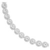 Una Angelic-ketting, ronde slijpvorm, medium, wit, gerhodineerd