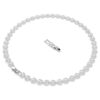 Una Angelic-ketting, ronde slijpvorm, medium, wit, gerhodineerd