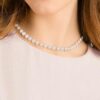 Una Angelic-ketting, ronde slijpvorm, medium, wit, roségoudkleurig verguld Una Angelic-ketting, ronde slijpvorm, medium, wit, roségoudkleurig verguld
