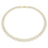Una Angelic-ketting, ronde slijpvorm, wit, verguld Una Angelic-ketting, ronde slijpvorm, wit, verguld