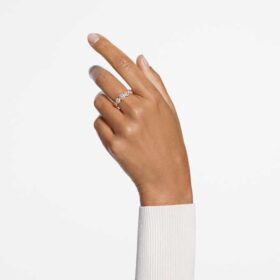 Una Angelic-ring met ronde slijpvorm, wit, roségoudkleurig verguld Una Angelic-ring met ronde slijpvorm, wit, roségoudkleurig verguld