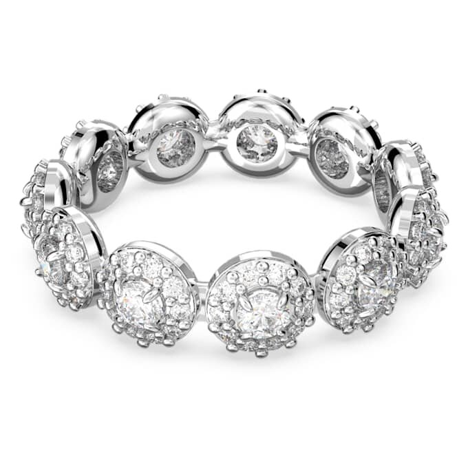 Una Angelic-ring, ronde slijpvorm, wit, gerhodineerd Una Angelic-ring, ronde slijpvorm, wit, gerhodineerd