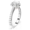 Una Angelic-ring, ronde slijpvorm, wit, zilverkleurige afwerking