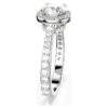 Una Angelic-ring, ronde slijpvorm, wit, zilverkleurige afwerking