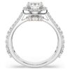 Una Angelic-ring, ronde slijpvorm, wit, zilverkleurige afwerking
