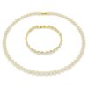 Una Angelic Set, ronde slijpvorm, wit, verguld