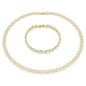 Una Angelic Set, ronde slijpvorm, wit, verguld Una Angelic Set, ronde slijpvorm, wit, verguld