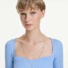 Una Angelic Strandage Crystal Pearl, ronde slijpvorm, wit, verguld Una Angelic Strandage Crystal Pearl, ronde slijpvorm, wit, verguld
