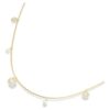 Una Angelic Strandage Crystal Pearl, ronde slijpvorm, wit, verguld Una Angelic Strandage Crystal Pearl, ronde slijpvorm, wit, verguld