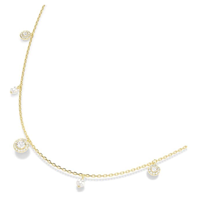 Una Angelic Strandage Crystal Pearl, ronde slijpvorm, wit, verguld Una Angelic Strandage Crystal Pearl, ronde slijpvorm, wit, verguld