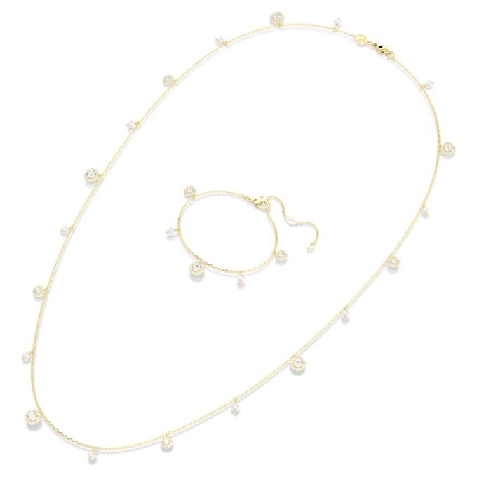 Una Angelic Strandage Crystal Pearl, ronde slijpvorm, wit, verguld Una Angelic Strandage Crystal Pearl, ronde slijpvorm, wit, verguld