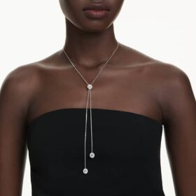 Una Angelic Y-hanger met ronde slijpvorm, wit, gerhodineerd Una Angelic Y-hanger met ronde slijpvorm, wit, gerhodineerd