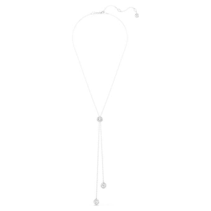 Una Angelic Y-hanger met ronde slijpvorm, wit, gerhodineerd Una Angelic Y-hanger met ronde slijpvorm, wit, gerhodineerd