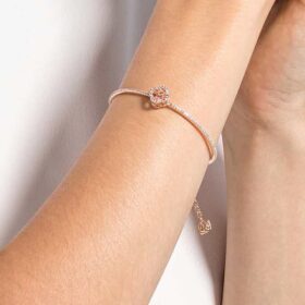 Una-armband Clover, roze, roségoudkleurig verguld