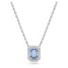 Una-ketting met achthoekige slijpvorm, blauw, gerhodineerd Una-ketting met achthoekige slijpvorm, blauw, gerhodineerd