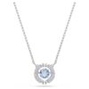 Una-ketting met ronde slijpvorm, blauw, gerhodineerd Una-ketting met ronde slijpvorm, blauw, gerhodineerd