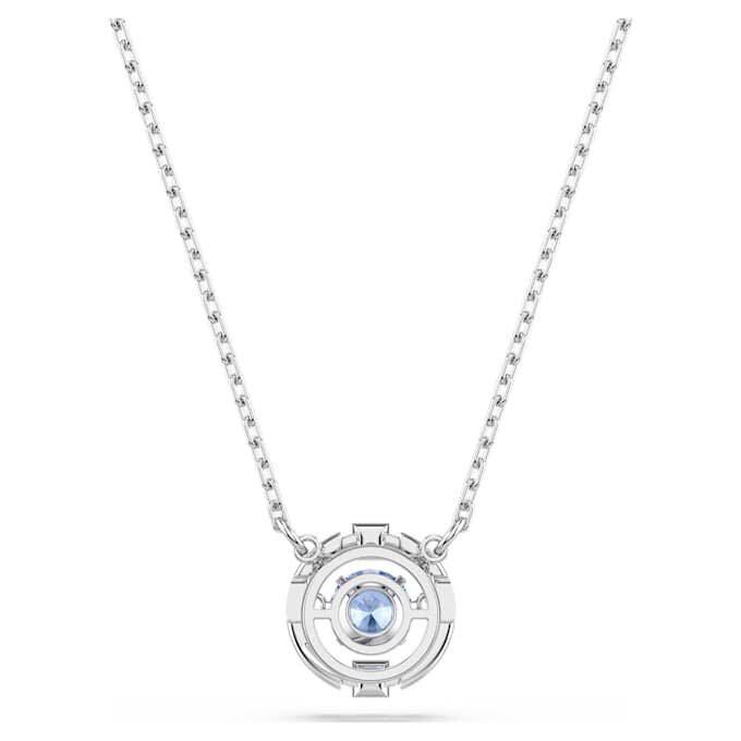 Una-ketting met ronde slijpvorm, blauw, gerhodineerd Una-ketting met ronde slijpvorm, blauw, gerhodineerd