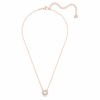 Una-ketting met ronde slijpvorm, wit, roségoudkleurig verguld Una-ketting met ronde slijpvorm, wit, roségoudkleurig verguld