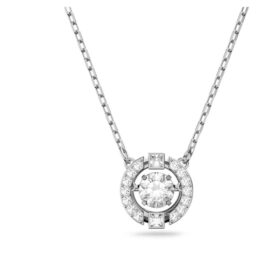 Una-ketting, ronde slijpvorm, wit, gerhodineerd