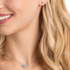 Una-set met ronde slijpvorm, blauw, gerhodineerd